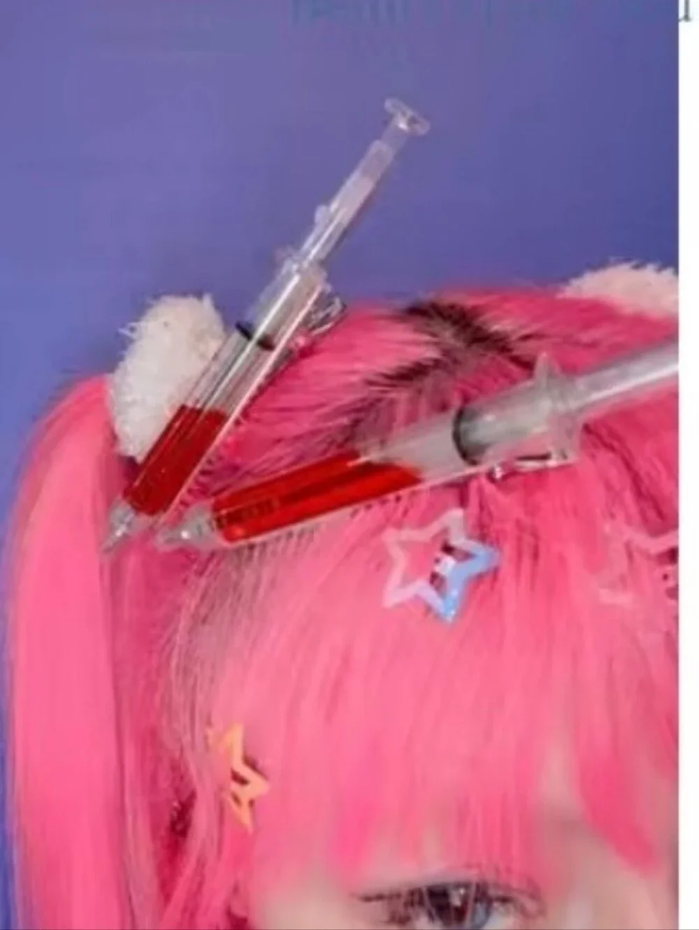 Novelty Syringe hairclip